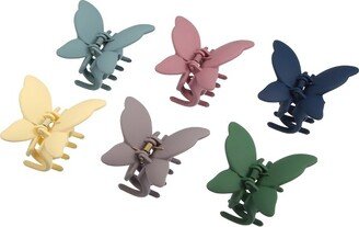 Unique Bargains 6 Pcs Butterfly Claw Clip Hair Clips Hair Accessories for Women Multicolor