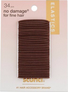 No Damage Elastic Hair Ties - - 2mm/34ct