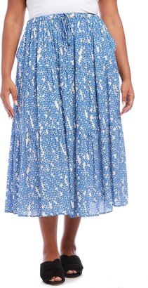 Floral Tiered Midi Skirt