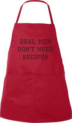 Funny Baking Apron, Real Men Don't Need Recipes, Adjustable Two Pocket Unisex, Kitchen Gifts, Kitchenware, Gifts For Him, Gift