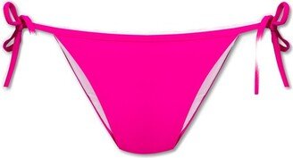 Logo Printed Side-Tied Bikini Bottoms-AA