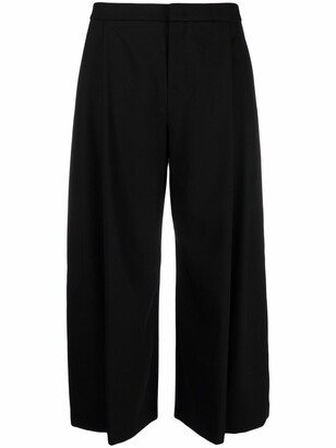 Pleated-Detail High-Waist Trousers