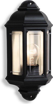 Netlighting Outdoor 1 Light Wall Lantern Black IP44 E27