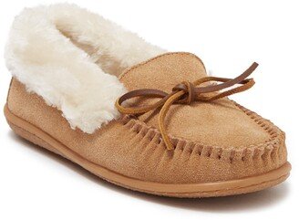 Camp Faux Fur Lined Moccasin Slipper-AA