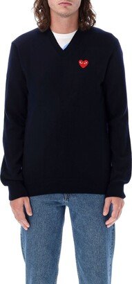 Icon Heart V-neck Sweater-AA