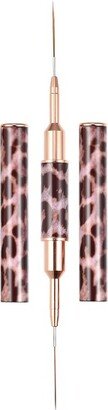 Unique Bargains Doubled-Headed Nail Art Liner Brushes Leopard-Printed 1 Pc