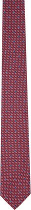 Red & Blue Gancini Print Tie