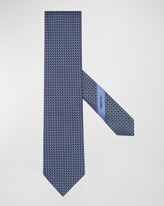 Men's Geometric Silk Tie-AI