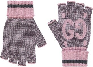 GG cashmere fingerless gloves-AA