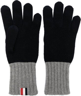 RWB-stripe wool gloves