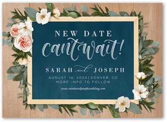 Save The Date Cards: Bohemian Flowers Save The Date, Beige, 5X7, Matte, Signature Smooth Cardstock, Square