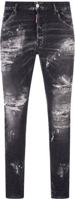 Destroyed Wash Skater Jeans