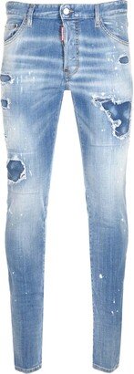 Slim Fit Denim With Rips