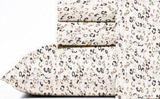 Closeout! Poppy & Fritz Leopard Cotton Percale Twin Sheet Set