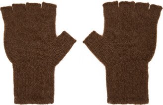 Brown Heavy Fingerless Gloves