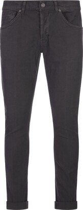 George Skinny Jeans In Black Stretch Woven Cotton