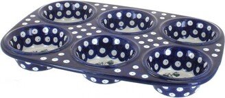 Blue Rose Pottery Blue Rose Polish Pottery Alyce Muffin Pan