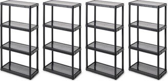 4 Shelf Fixed Height Solid Organizing Storage Unit,-AA