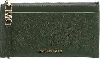 Logo Plaque Zipped Wallet