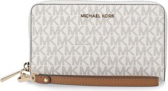 Monogram-Print Zipped Wallet