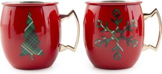 Thirstystone by 20 oz Christmas Moscow Mule Mugs Pack, 2 Piece