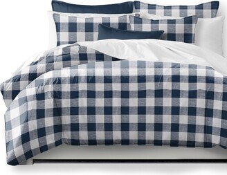 6ix Tailors Lumberjack Check Indigo/White Comforter and Pillow Sham