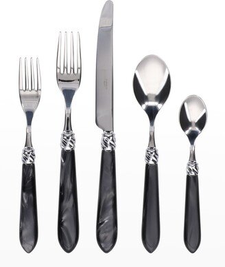 Capdeco Diana 5-Piece Place Setting, Black