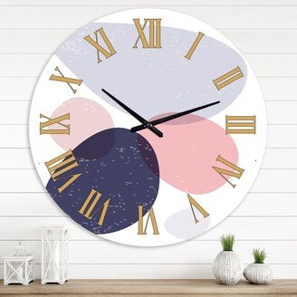 Designart 'Minimal Elementary Organic and Geometric Compostions XXXXXVIII' Modern wall clock