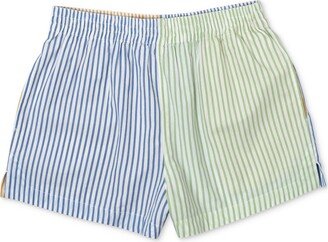 Juniors' Cotton Sawyer Stripe High-Rise Shorts