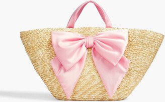 Carlotta bow-embellished straw tote