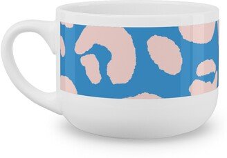 Mugs: Jaguar Spots - Blue Latte Mug, White, 25Oz, Blue