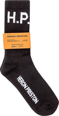 HP Logo-Intarsia Stretched Socks