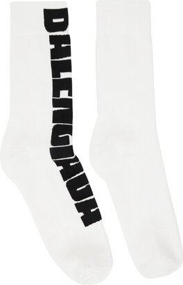 White Intarsia Socks