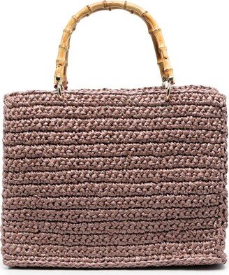 CHICA Luna straw handbag