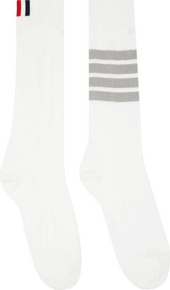 White 4-Bar Socks