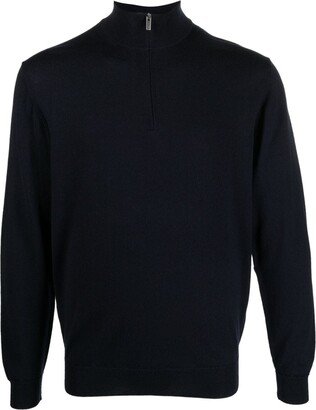 Boggi Milano Half-Zip Wool Jumper