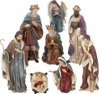 9-Inch Resin Nativity Set of 8 Pieces