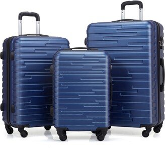 GREATPLANINC 3-piece Trolley Case Set, 360 Degree Rotation Wheels with TSA Lock, Travel Suitcase Set, Royal Blue