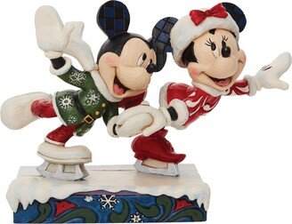 Jim Shore Minnie and Mickey Ice Skating Figurine