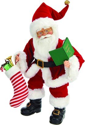 Kurt S. Adler Kurt Adler 16-Inch Kringle Klaus Book and Stocking Santa