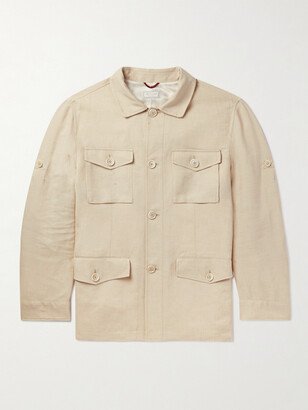 Linen and Wool-Blend Overshirt