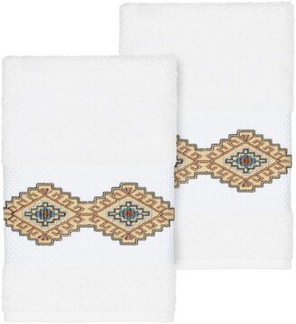 Gianna Embellished Hand Towel - Set of 2 - White