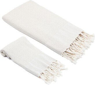 Whisper Weight Turkish Bath and Hand Towel 2 Piece Set