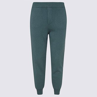 Green Wool Track Pants