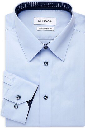 Levinas Contemporary Fit Solid Dress Shirt-AA