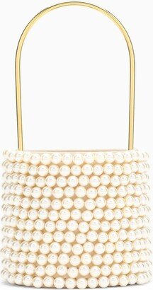 Gold mini bucket with pearls