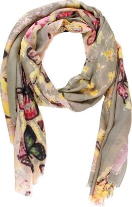 Multicolor Scattered Butterfly Scarf