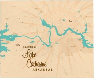 Lake Catherine Arkansas | House Décor Cabin Art Custom Map Gifts Throw Blanket