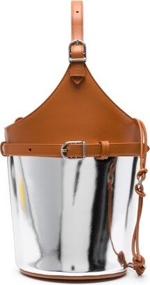 Durazzi Milano Drawstring Leather Bucket Bag