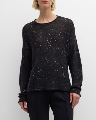 Crewneck Sequin Knit Pullover